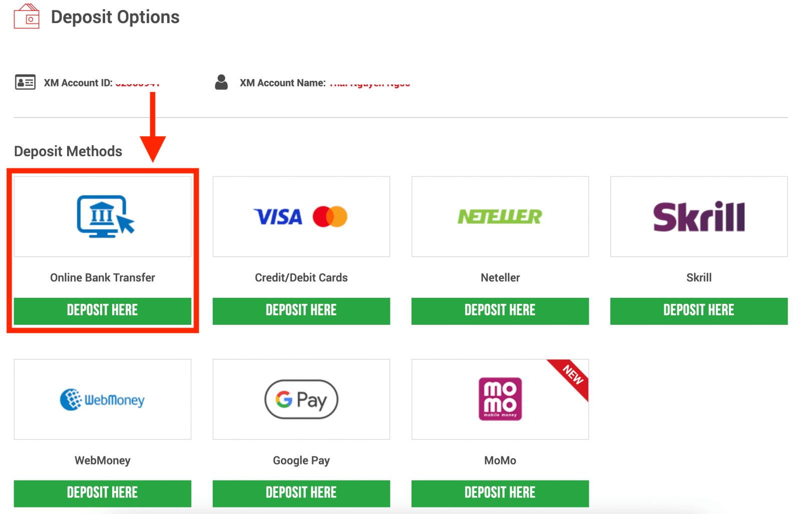 Paano mag -login at magdeposito ng pera sa XM Paano mag -login at magdeposito ng pera sa XM